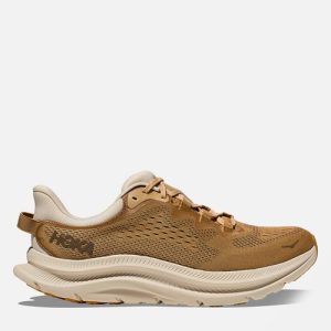 brown and cream hoka running shoes